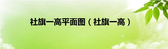 社旗一高平面图（社旗一高）