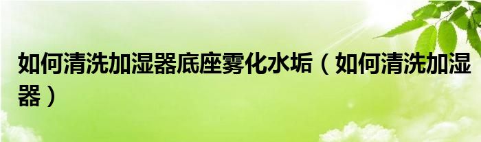 如何清洗加湿器底座雾化水垢（如何清洗加湿器）