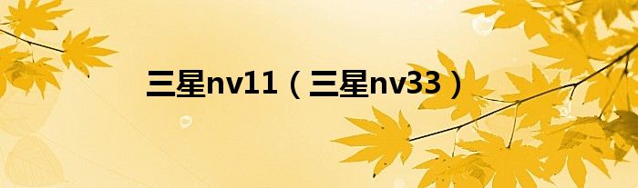 三星nv11（三星nv33）