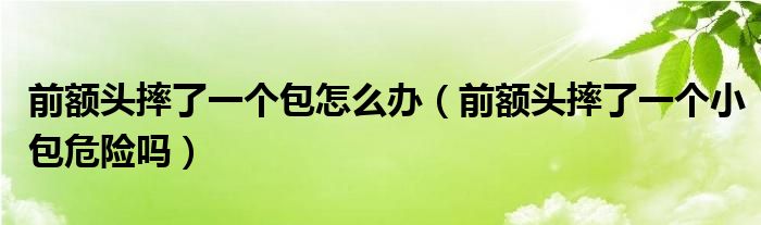 前额头摔了一个包怎么办（前额头摔了一个小包危险吗）
